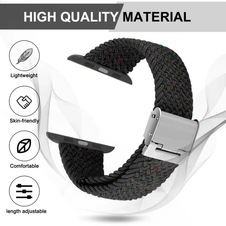 Nylon-Geflechtarmband für Apple Watch Series 7 (41 mm), 6, SE, 5 und 4 (40 mm) sowie 3, 2 und 1 (38 mm)