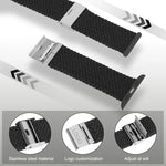 Nylon-Geflechtarmband für Apple Watch Series 7 (41 mm), 6, SE, 5 und 4 (40 mm) sowie 3, 2 und 1 (38 mm)