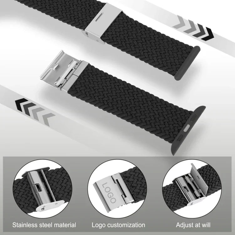 Nylon-Geflechtarmband für Apple Watch Series 7 (41 mm), 6, SE, 5 und 4 (40 mm) sowie 3, 2 und 1 (38 mm)