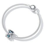 S925 Sterling Silber Sonnen- und Mond-Sanduhrperlen DIY Armband- und Halskettenzubehör, Sonnen- und Mond-Sanduhr