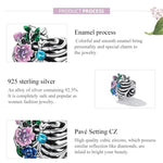 S925 Sterling Silber Herz-Rippen-Blumenperlen DIY Armband Halskette Accessoires, Herz-Rippen-Blume