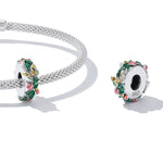 S925 Sterling Silber Schmetterlingsblumenperlen DIY Armband Halskette Accessoires, Schmetterlingsblume