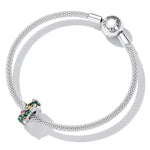 S925 Sterling Silber Schmetterlingsblumenperlen DIY Armband Halskette Accessoires, Schmetterlingsblume