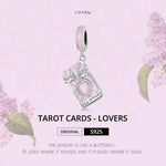 Anhänger aus 925er Sterlingsilber für Tarot-Liebhaber, DIY-Armband- und Halskettenzubehör, Tarot-Liebhaber