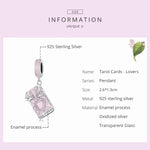 Anhänger aus 925er Sterlingsilber für Tarot-Liebhaber, DIY-Armband- und Halskettenzubehör, Tarot-Liebhaber