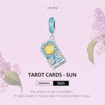 S925 Sterling Silber Tarot-Sonne Anhänger DIY Armband Halskette Accessoires, Tarot Sonne