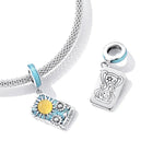 S925 Sterling Silber Tarot-Sonne Anhänger DIY Armband Halskette Accessoires, Tarot Sonne