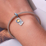 S925 Sterling Silber Tarot-Sonne Anhänger DIY Armband Halskette Accessoires, Tarot Sonne