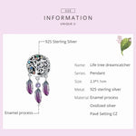 Traumfänger-Perlen aus 925er Sterlingsilber mit Lebensbaum-Motiv – DIY-Armband- und Halsketten-Accessoires