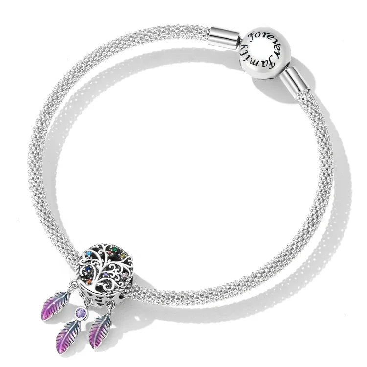 Traumfänger-Perlen aus 925er Sterlingsilber mit Lebensbaum-Motiv – DIY-Armband- und Halsketten-Accessoires
