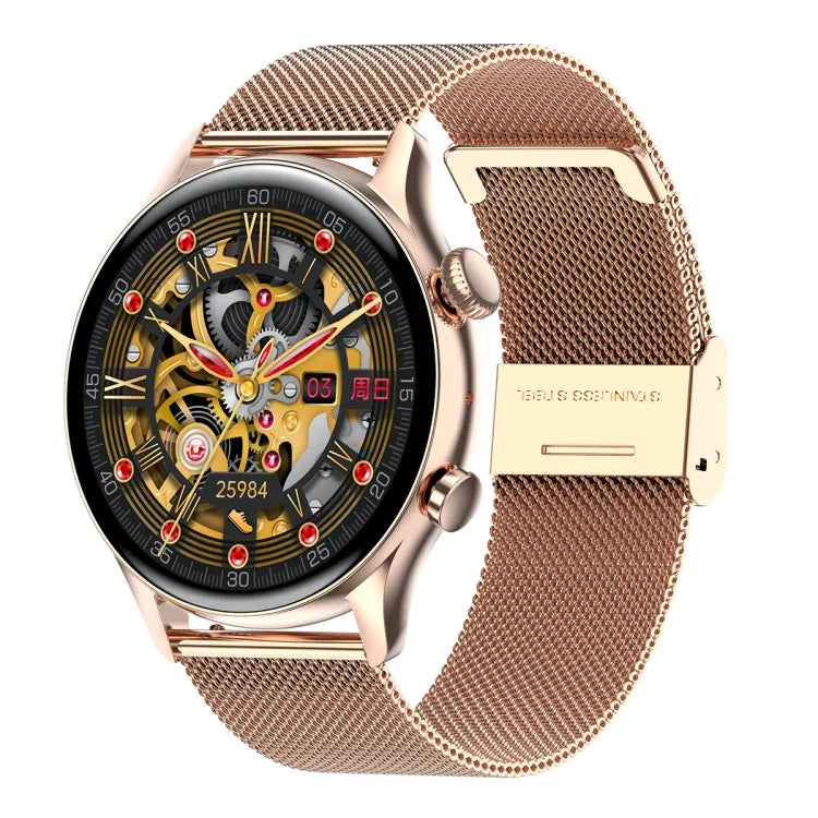 HK8Pro 1.36 inch AMOLED Screen Steel Strap Smart Watch, Support NFC Function / Blood Oxygen Monitoring, Steel Strap(Black), Steel Strap(Gold), Steel Strap(Silver)