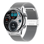 HK8Pro 1,36 Zoll AMOLED-Bildschirm Smartwatch mit Stahlarmband, unterstützt NFC-Funktion / Blutsauerstoffüberwachung, Stahlarmband (Schwarz), Stahlarmband (Gold), Stahlarmband (Silber)