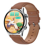 HK8Pro Smartwatch mit 1,36 Zoll AMOLED-Bildschirm, Lederarmband, NFC-Funktion und Blutsauerstoffmessung, Lederarmband (Schwarz), Lederarmband (Gold), Lederarmband (Silber)