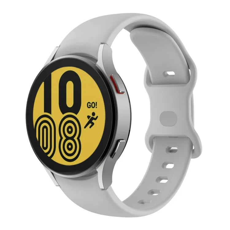 Silikon-Uhrenarmband mit Schmetterlingsverschluss, passend für Samsung Galaxy Watch4 Classic 42 mm / Watch4 40 mm, Samsung Galaxy Watch4 Classic 46 mm / Watch4 44 mm, Samsung Galaxy Watch4 Classic 46 mm / Watch4 44 mm