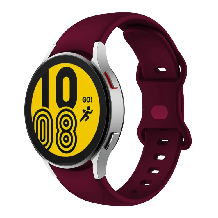 Silikon-Uhrenarmband mit Schmetterlingsverschluss, passend für Samsung Galaxy Watch4 Classic 42 mm / Watch4 40 mm, Samsung Galaxy Watch4 Classic 46 mm / Watch4 44 mm, Samsung Galaxy Watch4 Classic 46 mm / Watch4 44 mm