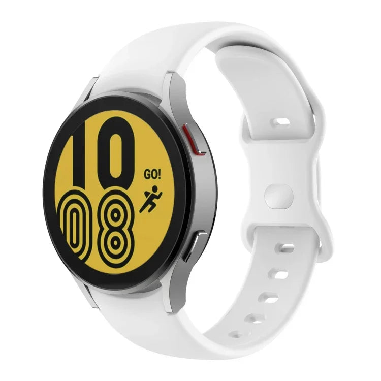 Silikon-Uhrenarmband mit Schmetterlingsverschluss, passend für Samsung Galaxy Watch4 Classic 42 mm / Watch4 40 mm, Samsung Galaxy Watch4 Classic 46 mm / Watch4 44 mm, Samsung Galaxy Watch4 Classic 46 mm / Watch4 44 mm
