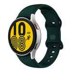 Silikon-Uhrenarmband mit Schmetterlingsverschluss, passend für Samsung Galaxy Watch4 Classic 42 mm / Watch4 40 mm, Samsung Galaxy Watch4 Classic 46 mm / Watch4 44 mm, Samsung Galaxy Watch4 Classic 46 mm / Watch4 44 mm