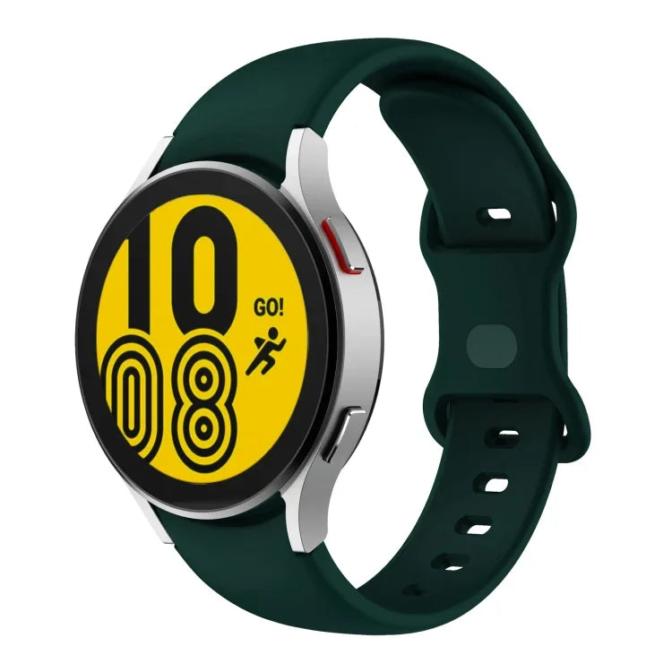 Silikon-Uhrenarmband mit Schmetterlingsverschluss, passend für Samsung Galaxy Watch4 Classic 42 mm / Watch4 40 mm, Samsung Galaxy Watch4 Classic 46 mm / Watch4 44 mm, Samsung Galaxy Watch4 Classic 46 mm / Watch4 44 mm