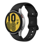 Silikon-Uhrenarmband mit Schmetterlingsverschluss, passend für Samsung Galaxy Watch4 Classic 42 mm / Watch4 40 mm, Samsung Galaxy Watch4 Classic 46 mm / Watch4 44 mm, Samsung Galaxy Watch4 Classic 46 mm / Watch4 44 mm