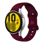Silikon-Uhrenarmband mit Schmetterlingsverschluss, passend für Samsung Galaxy Watch4 Classic 42 mm / Watch4 40 mm, Samsung Galaxy Watch4 Classic 46 mm / Watch4 44 mm, Samsung Galaxy Watch4 Classic 46 mm / Watch4 44 mm