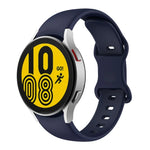 Silikon-Uhrenarmband mit Schmetterlingsverschluss, passend für Samsung Galaxy Watch4 Classic 42 mm / Watch4 40 mm, Samsung Galaxy Watch4 Classic 46 mm / Watch4 44 mm, Samsung Galaxy Watch4 Classic 46 mm / Watch4 44 mm