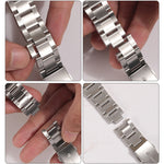 Schmale Armbanduhr mit Schnellverschluss für Apple Watch Series 7 (45 mm), 6, SE, 5, 4 (44 mm), 3, 2, 1 (42 mm), 7 (41 mm), 6, SE, 5, 4 (40 mm), 3, 2, 1 (38 mm) (Blau)