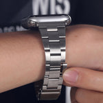 Schmale Armbanduhr mit Schnellverschluss für Apple Watch Series 7 (45 mm), 6, SE, 5, 4 (44 mm), 3, 2, 1 (42 mm), 7 (41 mm), 6, SE, 5, 4 (40 mm), 3, 2, 1 (38 mm) (Blau)