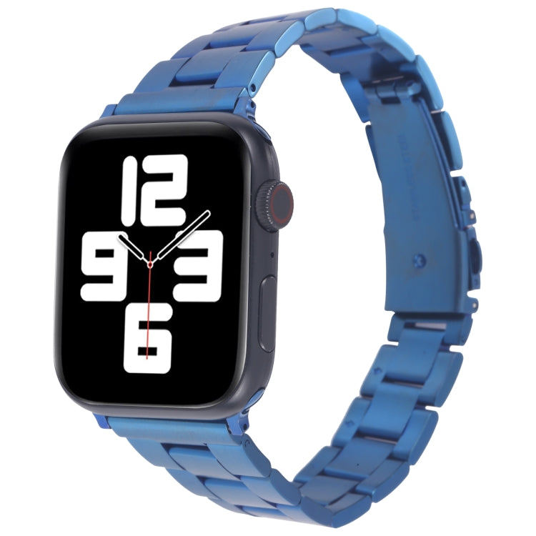 Schmale Armbanduhr mit Schnellverschluss für Apple Watch Series 7 (45 mm), 6, SE, 5, 4 (44 mm), 3, 2, 1 (42 mm), 7 (41 mm), 6, SE, 5, 4 (40 mm), 3, 2, 1 (38 mm) (Blau)