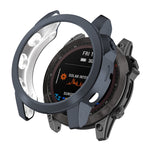TPU Half-pack Hollowed Electroplating Watch Case, For Garmin Fenix 7S, For Garmin Fenix 7X, For Garmin Fenix 7