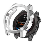 TPU Half-pack Hollowed Electroplating Watch Case, For Garmin Fenix 7S, For Garmin Fenix 7X, For Garmin Fenix 7