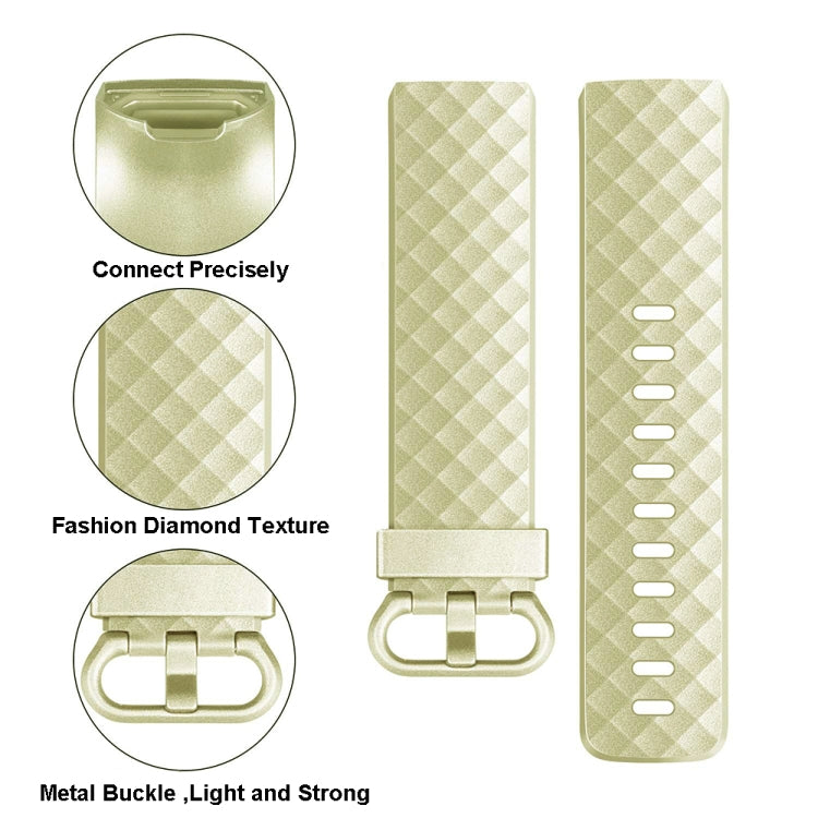Official Pattern Metallic Watch Strap, For FITBIT Charge 3