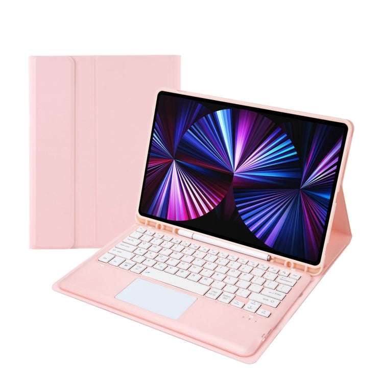 T12B-A Abnehmbares Touchpad Bluetooth-Tastatur Leder-Tablet-Hülle, Für iPad Air 13 2025 / 2024 / Pro 12,9 Zoll 2021/2020/2018