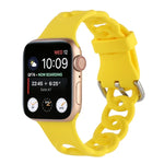 Hollow Silicone Watch Band For Apple Watch Series, 7 41mm / 6&SE&5&4 40mm / 3&2&1 38mm, 7 45mm / 6&SE&5&4 44mm / 3&2&1 42mm