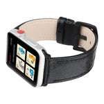 Glitzerndes Echtleder-Uhrenarmband für Apple Watch Series 7 (41 mm), 6, SE, 5 und 4 (40 mm), 3, 2 und 1 (38 mm), 7 (45 mm), 6, SE, 5 und 4 (44 mm) sowie 3, 2 und 1 (42 mm)