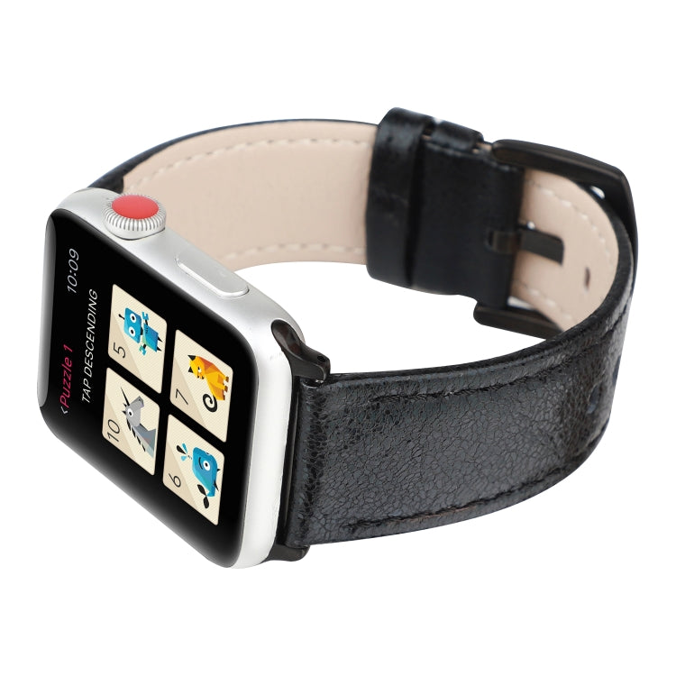 Glitzerndes Echtleder-Uhrenarmband für Apple Watch Series 7 (41 mm), 6, SE, 5 und 4 (40 mm), 3, 2 und 1 (38 mm), 7 (45 mm), 6, SE, 5 und 4 (44 mm) sowie 3, 2 und 1 (42 mm)