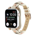 Bracelet Genuine Leather Watch Band For Apple Watch Series, 7 41mm / 6&SE&5&4 40mm / 3&2&1 38mm, 7 45mm / 6&SE&5&4 44mm / 3&2&1 42mm