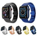 Ein-Perlen-Schmetterlingsschließe-Armband aus Stahl für Apple Watch Series, Für Apple Watch Series 8&7 41mm, Für Apple Watch Ultra 49mm / Series 8&7 45mm, 7 41mm / 6&SE&5&4 40mm / 3&2&1 38mm, 7 45mm / 6&SE&5&4 44mm / 3&2&1 42mm