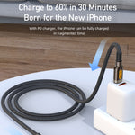 awei CL-125L Type-C / USB-C zu 8 Pin Schnelllade-Datenkabel, Länge: 1m