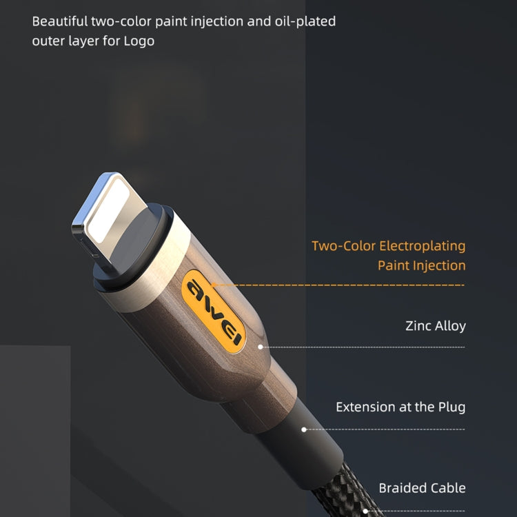 awei CL-125L Type-C / USB-C zu 8 Pin Schnelllade-Datenkabel, Länge: 1m