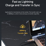 awei CL-125L Type-C / USB-C zu 8 Pin Schnelllade-Datenkabel, Länge: 1m