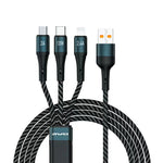 awei CL-972 Type-C / USB-C + 8 Pin + Micro USB 3 in 1 Schnelllade-Datenkabel, Länge: 1,2m
