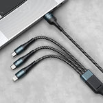 awei CL-972 Type-C / USB-C + 8 Pin + Micro USB 3 in 1 Schnelllade-Datenkabel, Länge: 1,2m