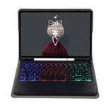 A07B-AS Lammleder Stiftschacht Touchpad Bluetooth-Tastatur Leder-Tablet-Hülle, Für iPad 9,7 2018&2017 / Pro 9,7 / Air 2, Für iPad 10,2 2021&2020&2019/Air 2019/Pro 10,5, Für iPad Air 11 2025 / 2024 / Air 2022&2020 / Pro 11 2021&2020&2018