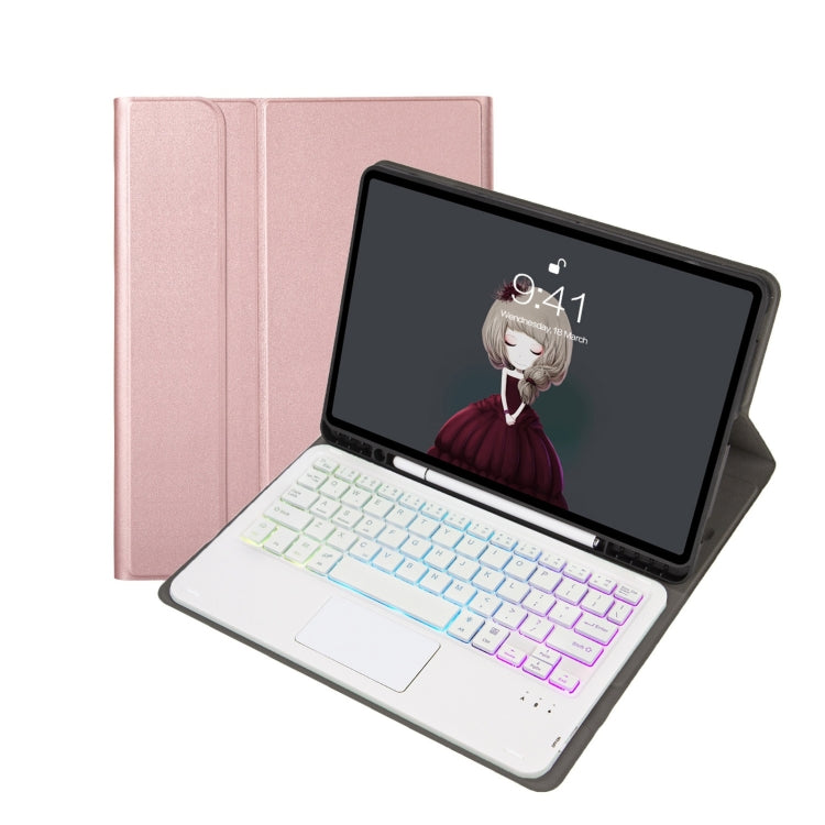 A07B-AS Lammleder Stiftschacht Touchpad Bluetooth-Tastatur Leder-Tablet-Hülle, Für iPad 9,7 2018&2017 / Pro 9,7 / Air 2, Für iPad 10,2 2021&2020&2019/Air 2019/Pro 10,5, Für iPad Air 11 2025 / 2024 / Air 2022&2020 / Pro 11 2021&2020&2018