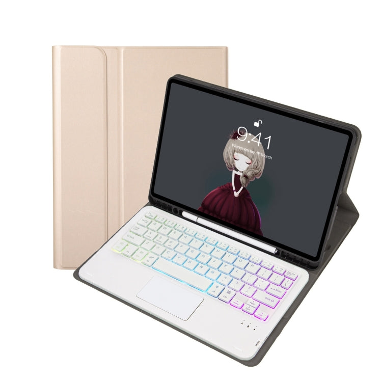 A07B-AS Lammleder Stiftschacht Touchpad Bluetooth-Tastatur Leder-Tablet-Hülle, Für iPad 9,7 2018&2017 / Pro 9,7 / Air 2, Für iPad 10,2 2021&2020&2019/Air 2019/Pro 10,5, Für iPad Air 11 2025 / 2024 / Air 2022&2020 / Pro 11 2021&2020&2018