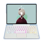 T07B-AS Hautgefühl Stiftschacht Touchpad Bluetooth-Tastatur Leder-Tablet-Hülle, Für iPad 9,7 2018&2017 / Pro 9,7 / Air 2, Für iPad 10,2 2021&2020&2019/Air 2019/Pro 10,5, Für iPad Air 11 2025 / 2024 / Pro 11 2021&2020&2018