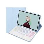 T07B-AS Hautgefühl Stiftschacht Touchpad Bluetooth-Tastatur Leder-Tablet-Hülle, Für iPad 9,7 2018&2017 / Pro 9,7 / Air 2, Für iPad 10,2 2021&2020&2019/Air 2019/Pro 10,5, Für iPad Air 11 2025 / 2024 / Pro 11 2021&2020&2018
