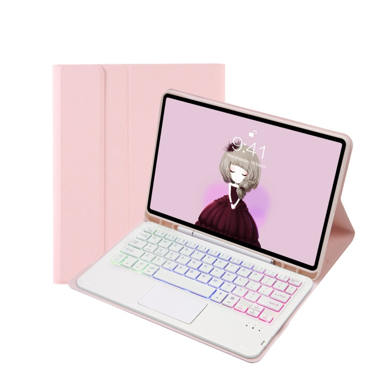 T07B-AS Hautgefühl Stiftschacht Touchpad Bluetooth-Tastatur Leder-Tablet-Hülle, Für iPad 9,7 2018&2017 / Pro 9,7 / Air 2, Für iPad 10,2 2021&2020&2019/Air 2019/Pro 10,5, Für iPad Air 11 2025 / 2024 / Pro 11 2021&2020&2018
