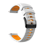 Trapezförmiges Silikon-Uhrenarmband mit dreireihiger Lochung, für Samsung Galaxy Watch 4 / Watch4 Classic, Samsung Galaxy Watch 42 mm, Samsung Galaxy Watch 46 mm, Samsung Galaxy Watch Active