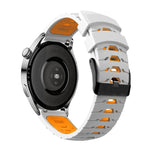 Trapezförmiges Silikon-Uhrenarmband mit dreireihiger Lochung, für Samsung Galaxy Watch 4 / Watch4 Classic, Samsung Galaxy Watch 42 mm, Samsung Galaxy Watch 46 mm, Samsung Galaxy Watch Active